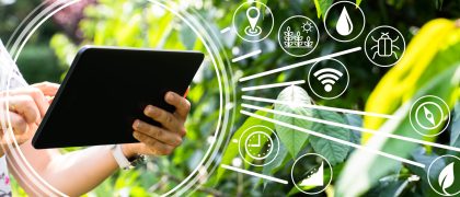 Smart,Farming,Digital,Technology,Agriculture,App,At,Farm MRV. dMRV. Monitoring Reporting and Verification.